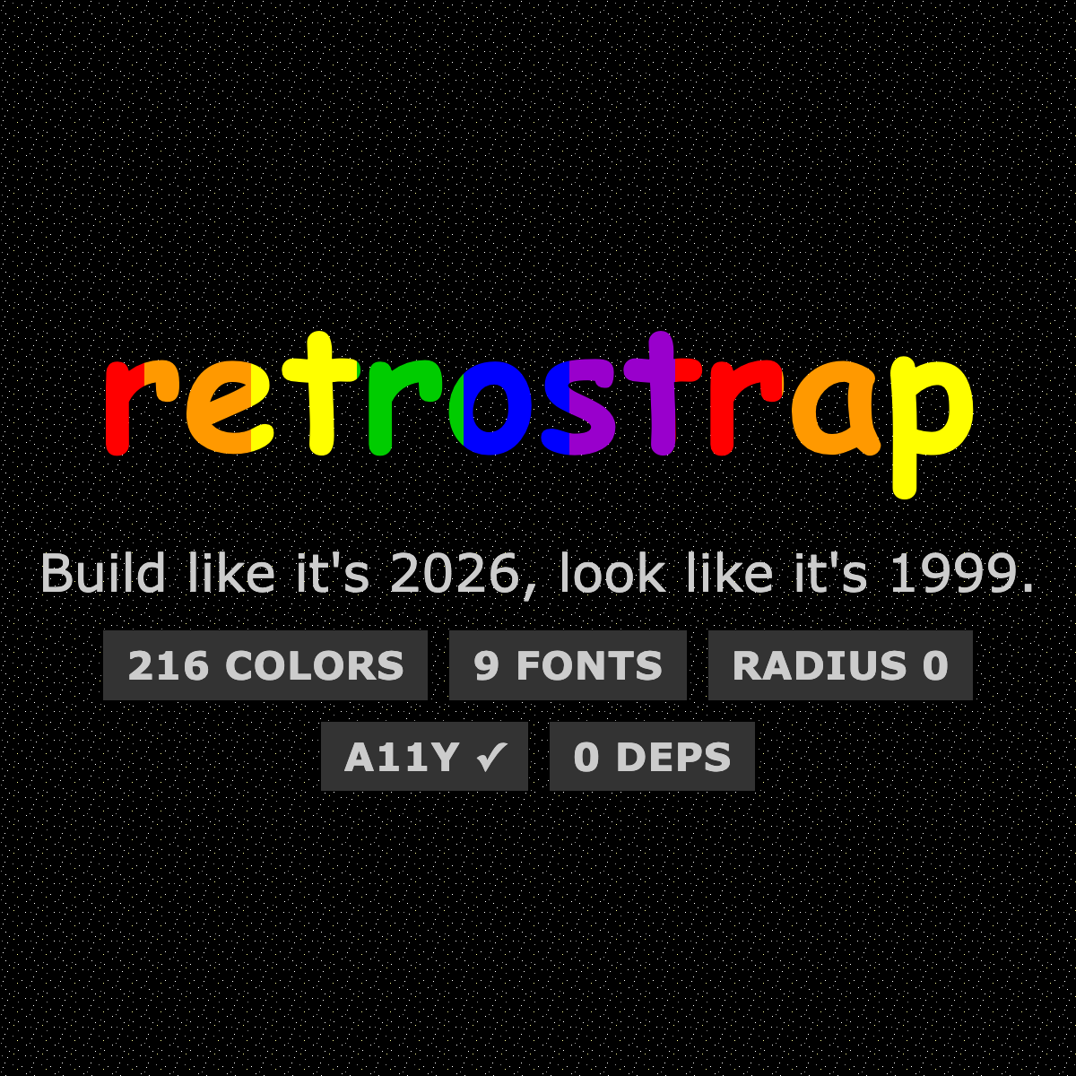 The retrostrap card in a square format